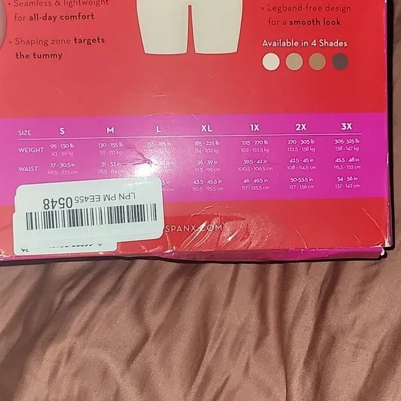NWT SPANX Power Shorts Soft Nude 6 Inch Inseam Size Medium - Picture 6 of 6